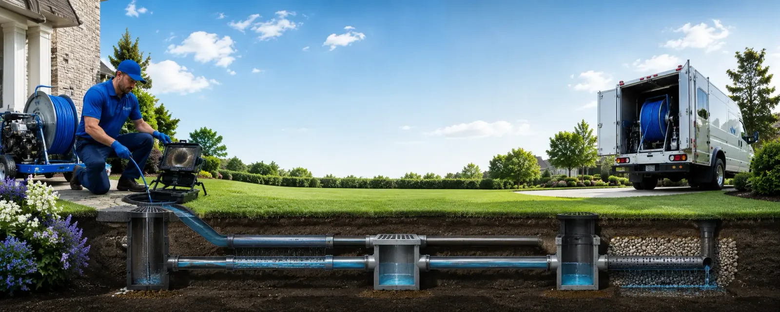 Outdoor drain cleaning information for Elmo, MO